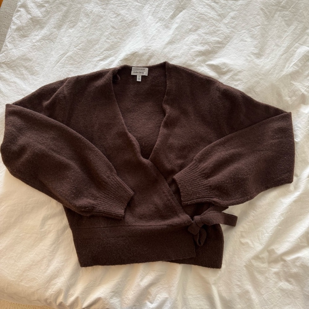& Other Stories Brown Wrap Sweater